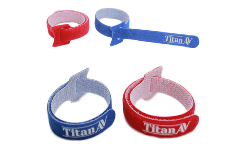 low profile hook and loop cable tie