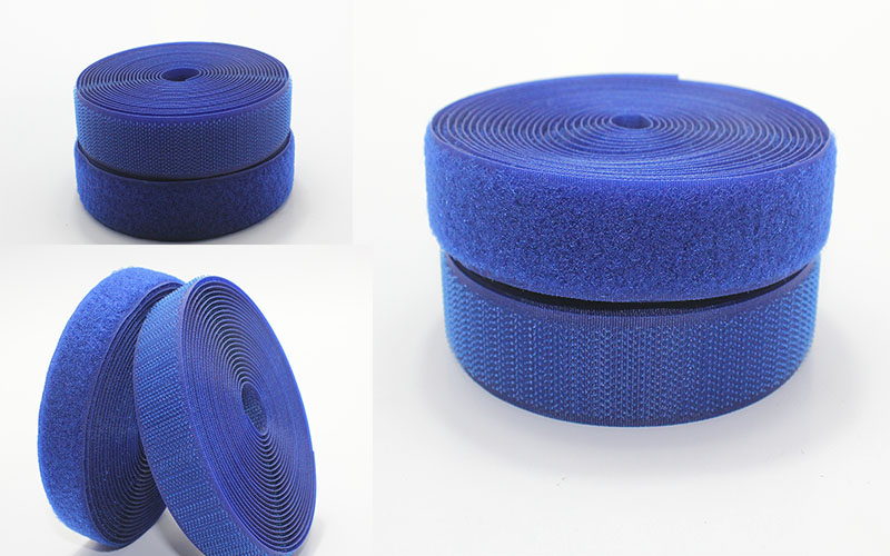 Navy blue hook and loop velcro tape