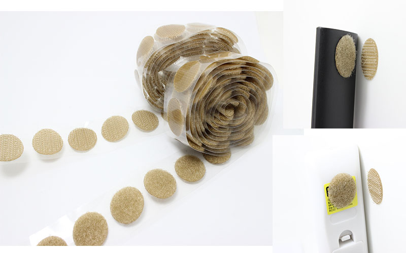 self-adhesive hook and loop velcro pads round