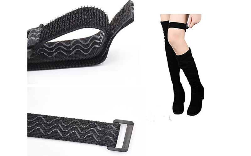Anti- Slip elastic hook and loop strap for high boots