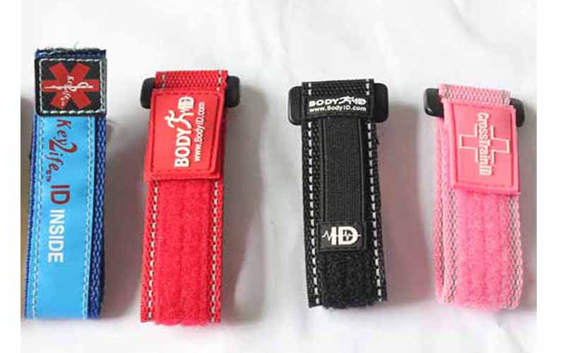nylon black velcro watch band