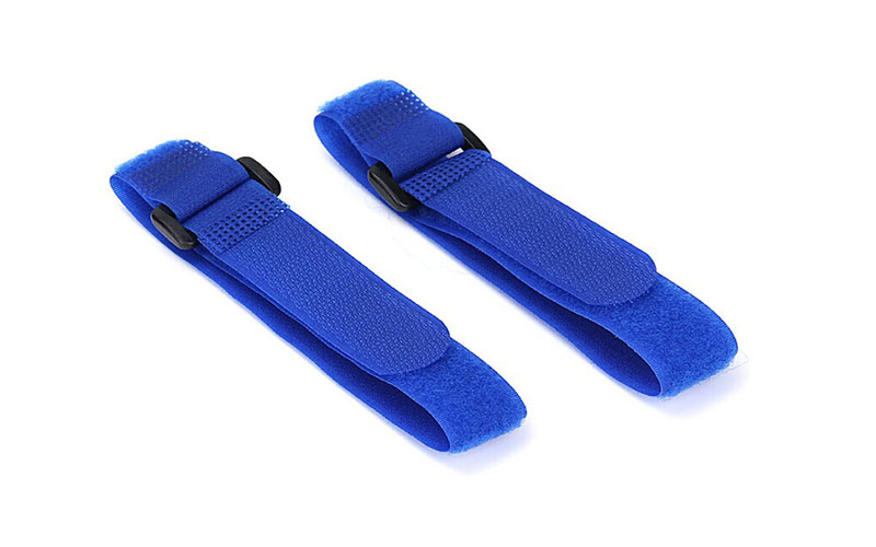 blue adjustable velcro hook and loop straps