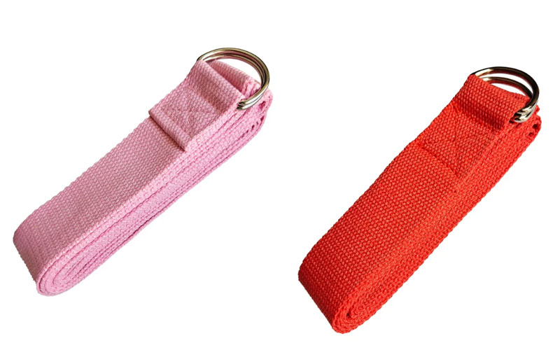custom high quality safe cotton yoga strap belt
