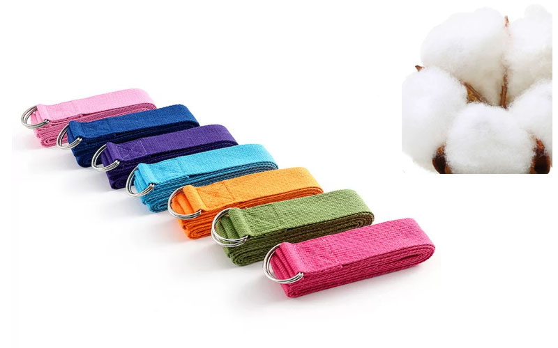 custom high quality safe cotton yoga strap belt