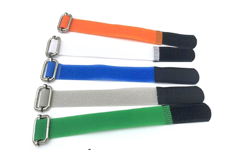 customized adjustable polyester hook and loop buckle cinch straps