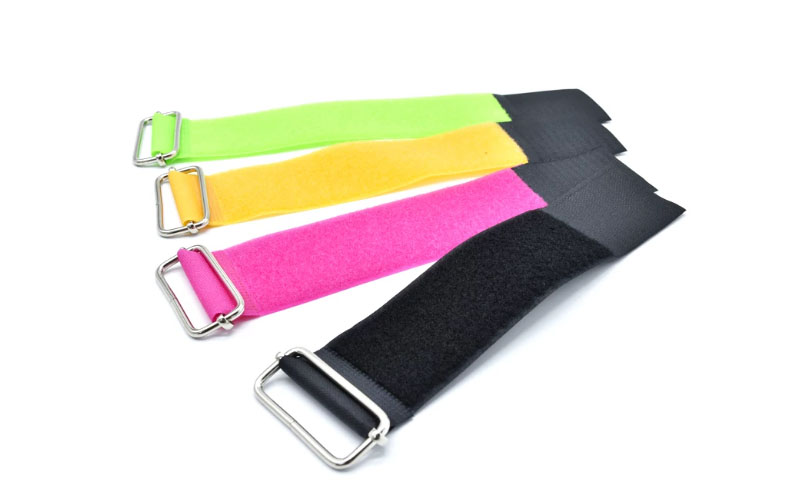 black hook and loop reusable cable tie down straps