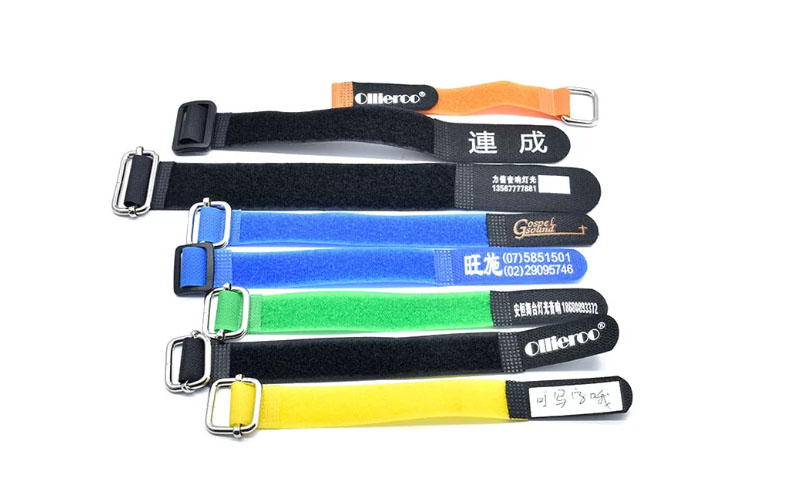 black hook and loop reusable cable tie down straps