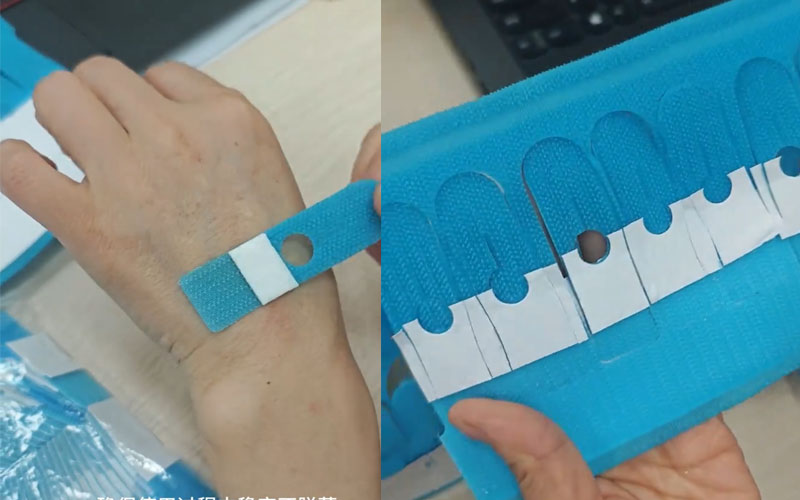 infusion tube fixation device hook and loop medical catheter fixer