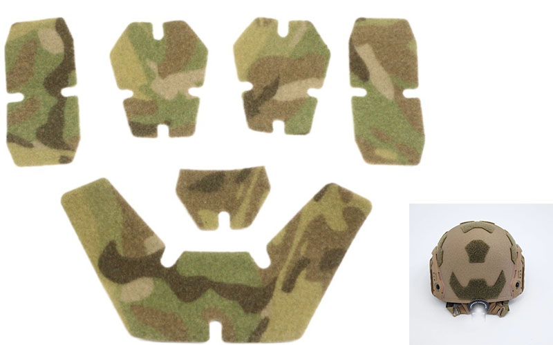 tactical helmet hook and loop fastener set