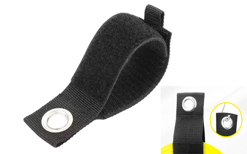 hook and loop velcro straps with eyelet