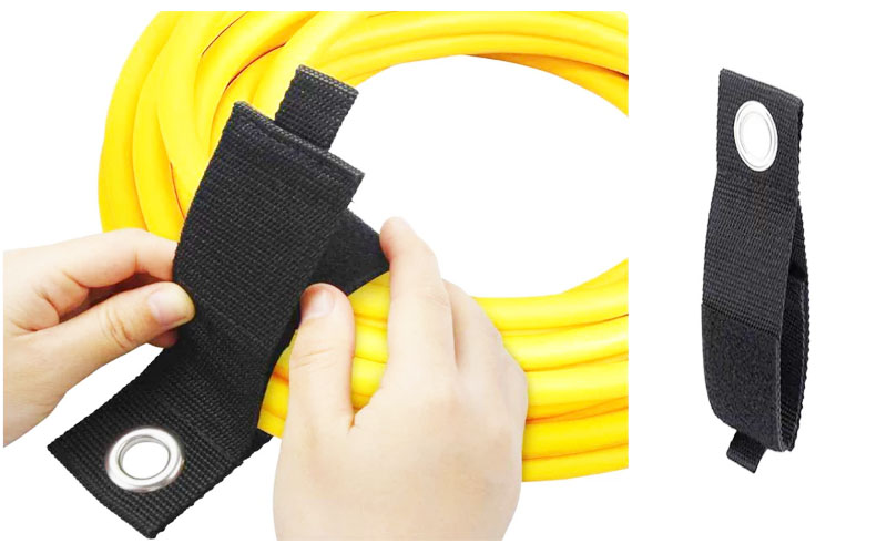 reusable hook and loop velcro cable straps with eyelet