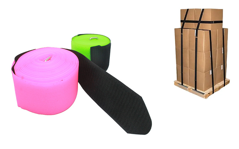 reusable hook and loop pallet strap bag