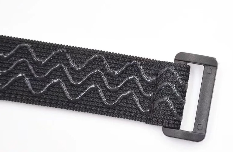 elastic velcro non-slip silicone strap with sewn buckle
