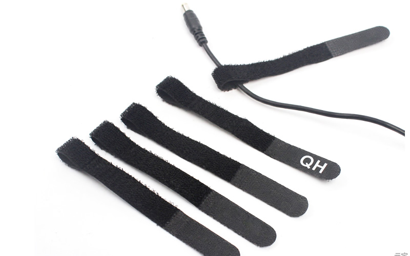 wire manager with hook and loop velcro fasteners